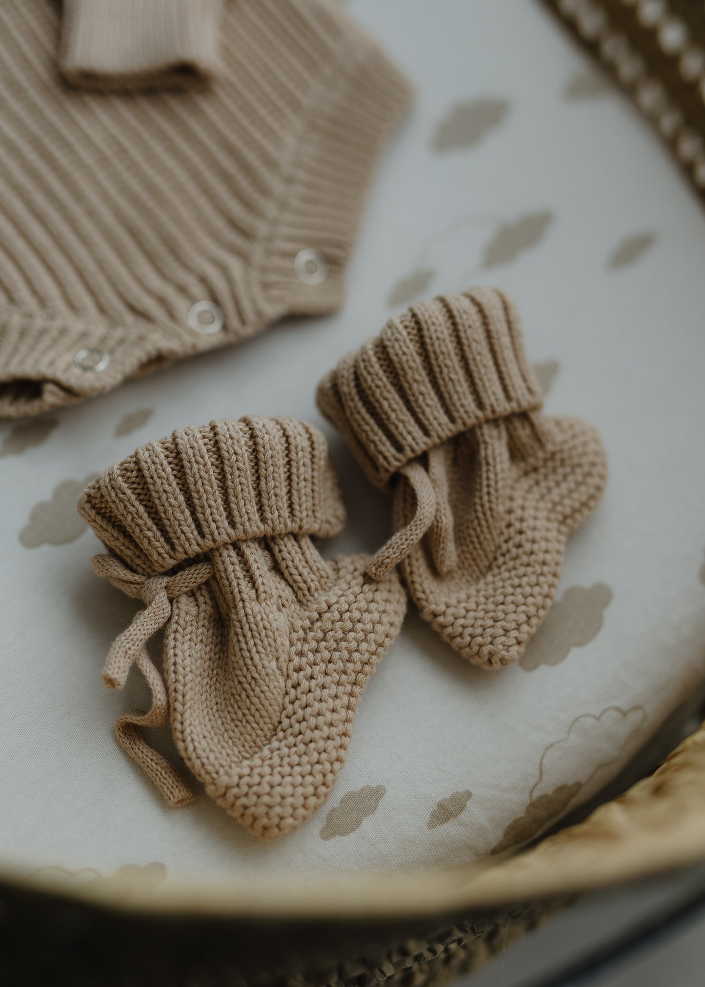 Knit Booties- Oat