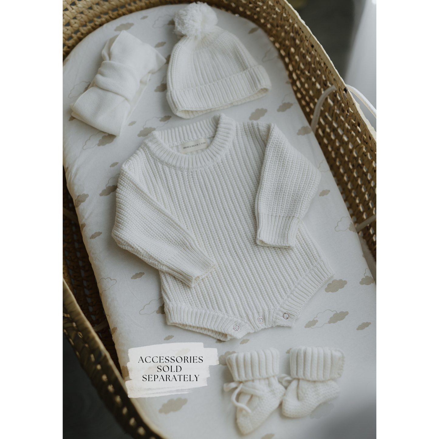 Chunky Knit Romper — Ivory
