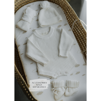 Chunky Knit Romper — Ivory