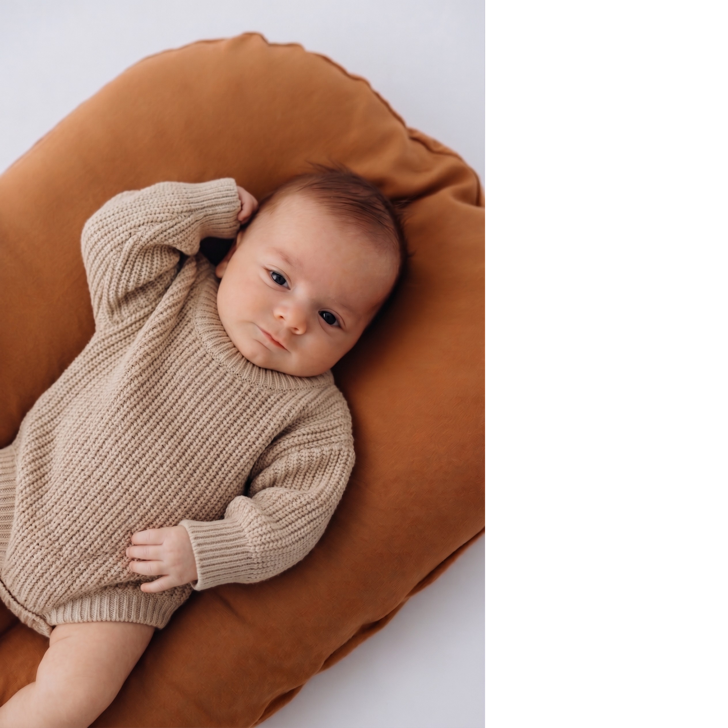 Chunky Knit Romper — Oat