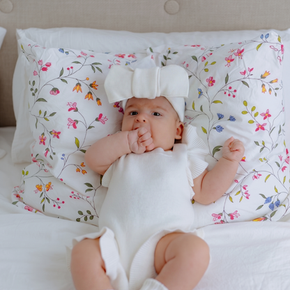 Knit Bow Headband- Ivory