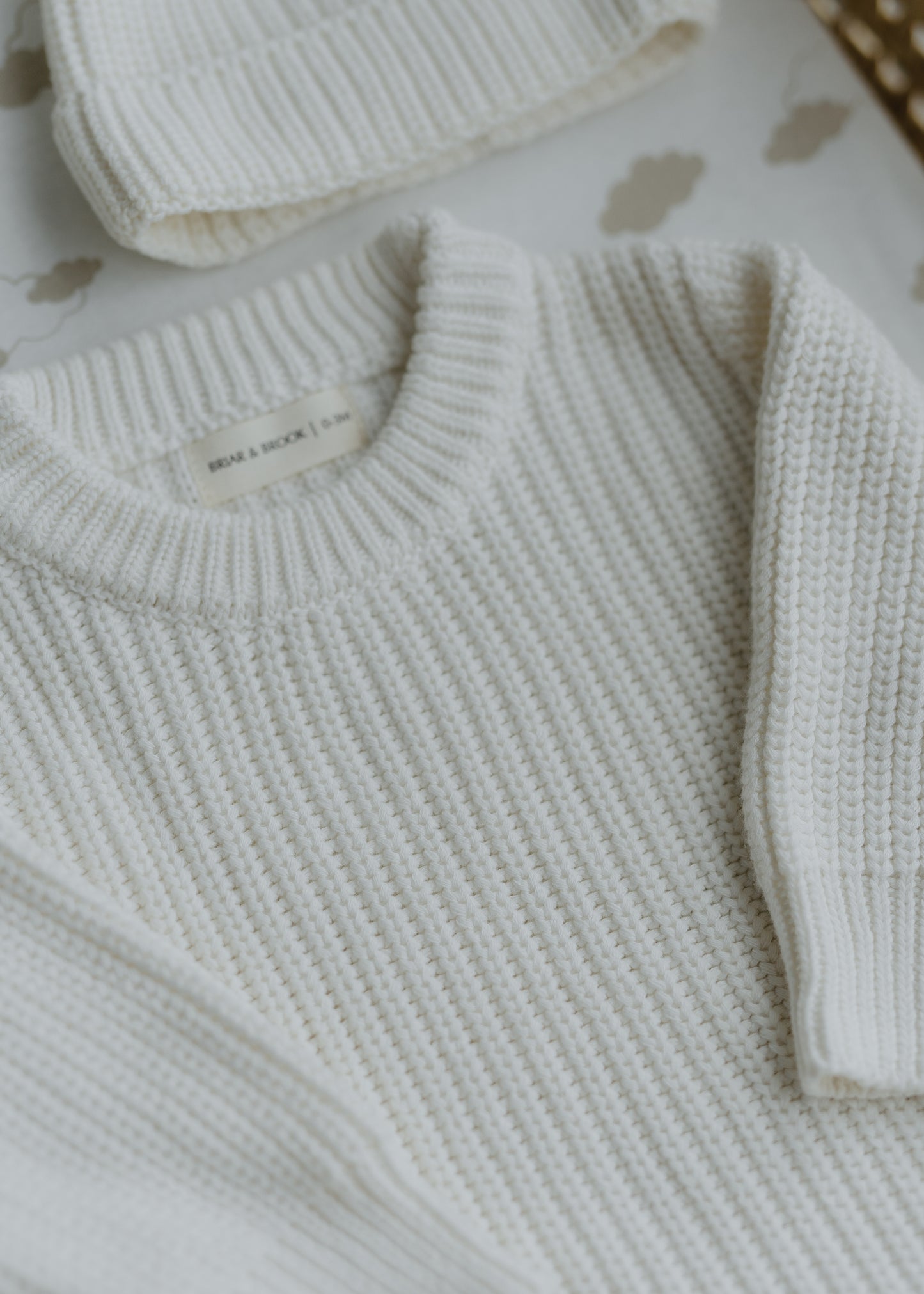 Chunky Knit Romper — Ivory
