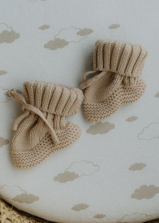 Knit Booties- Oat