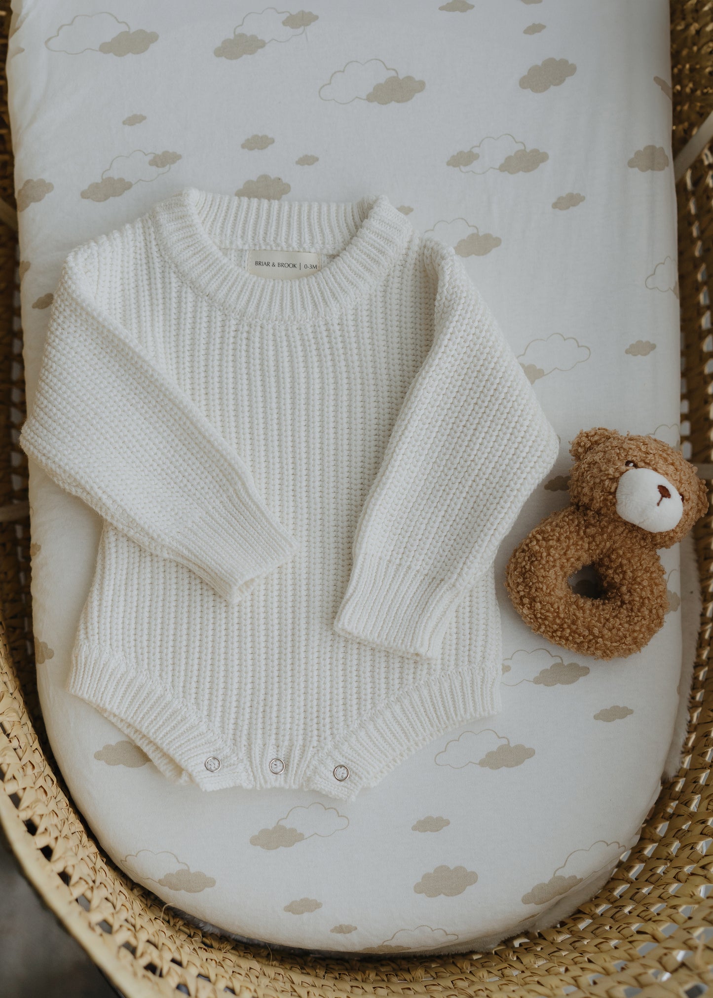 Chunky Knit Romper — Ivory