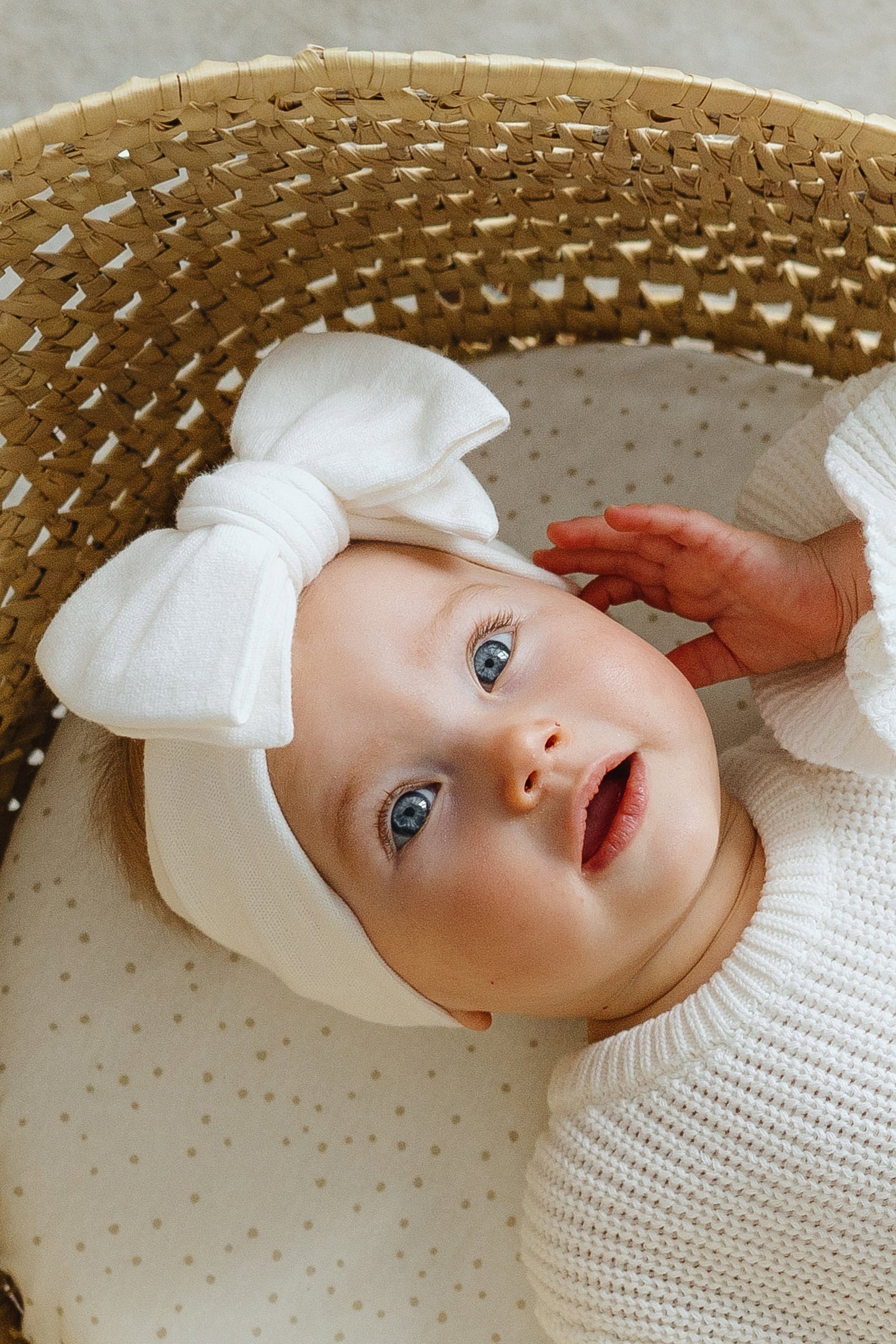 Top Knot Headband Bow- Ivory