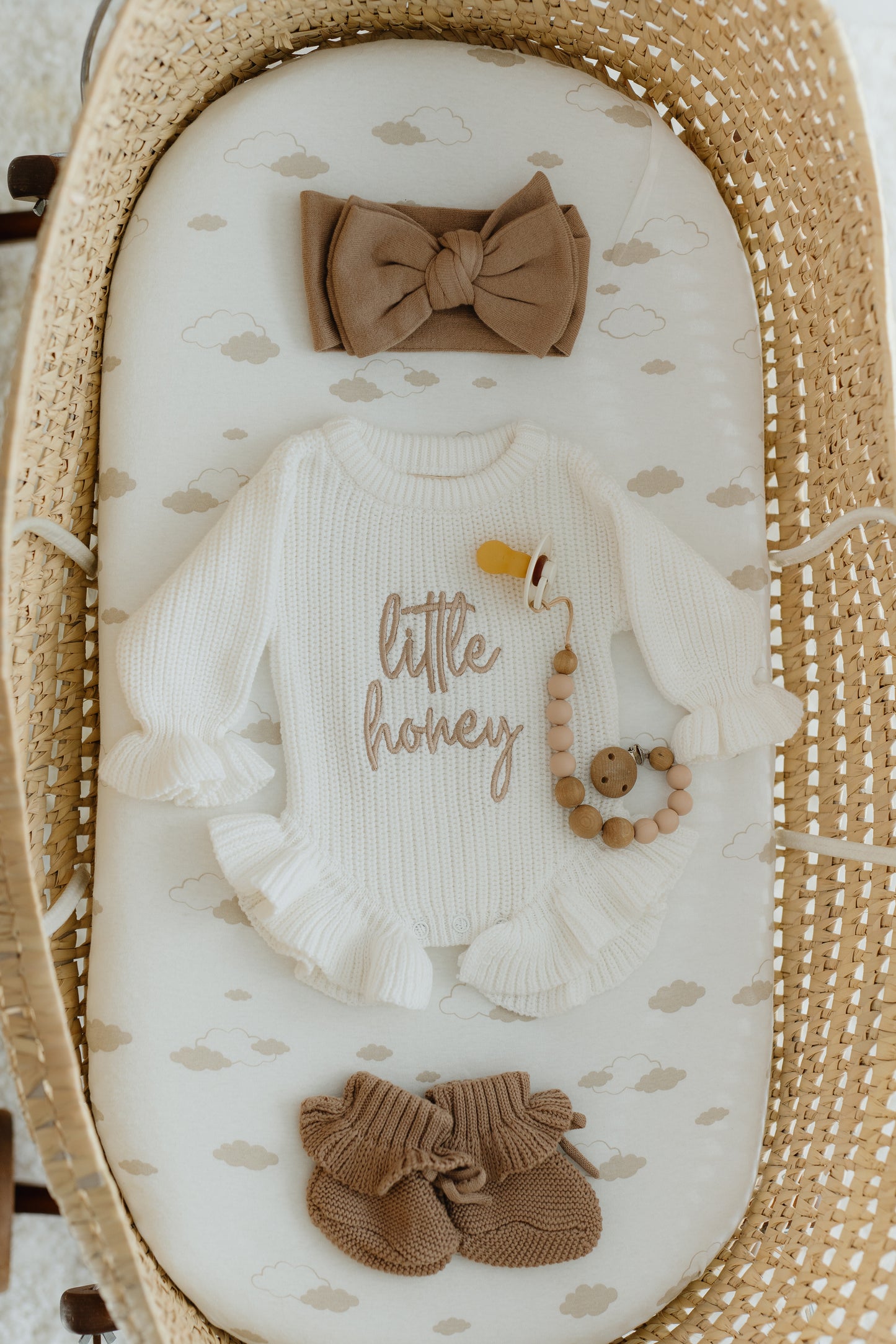 Ruffle Knit Romper — Ivory