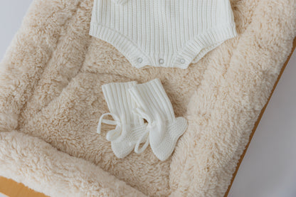 Knit Booties- Ivory