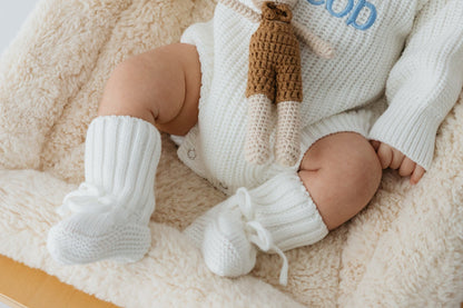 Knit Booties- Ivory