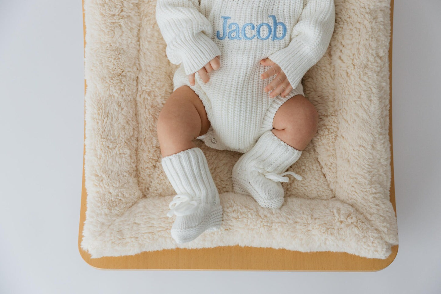Knit baby booties