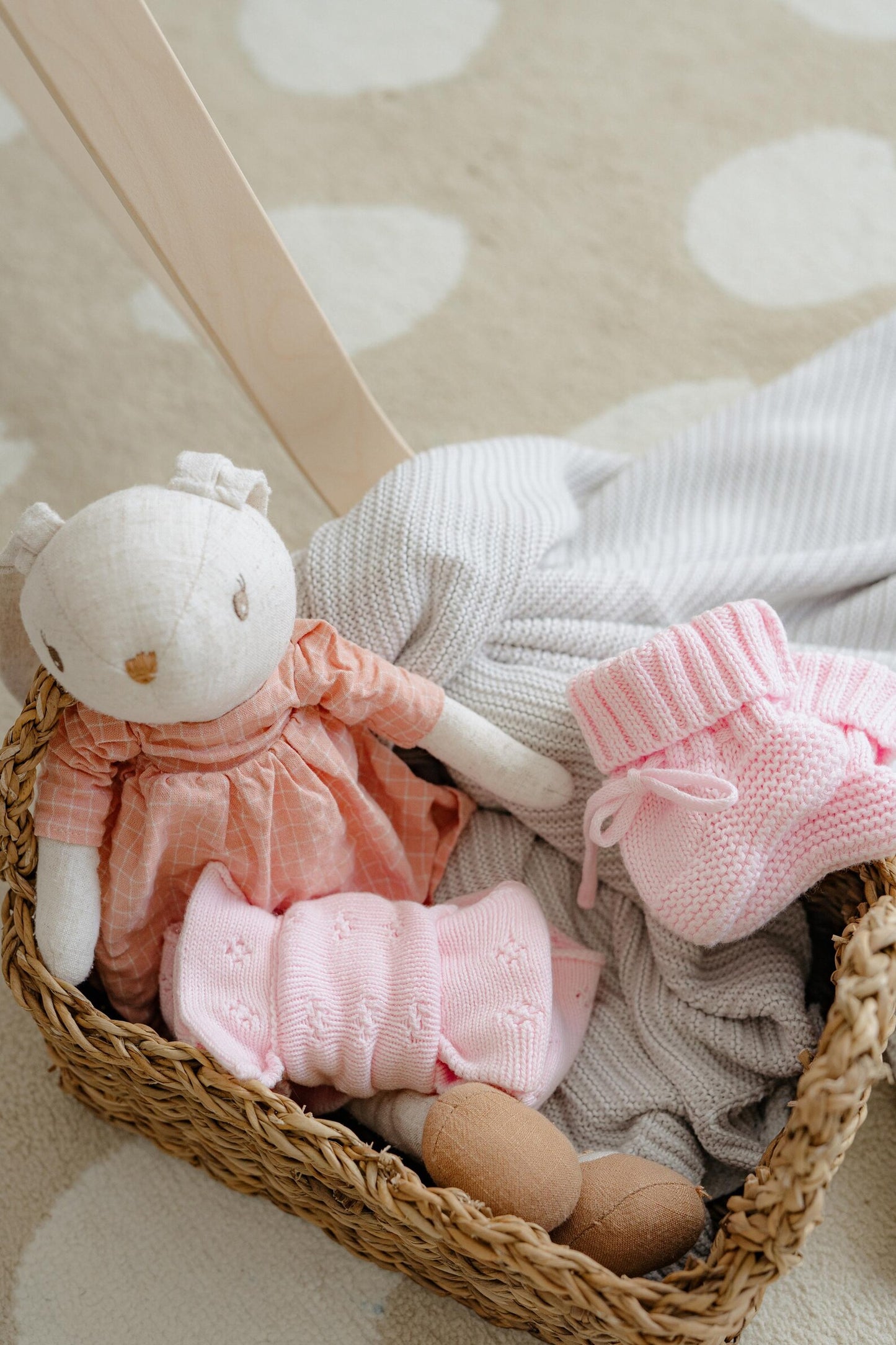 Knit baby booties
