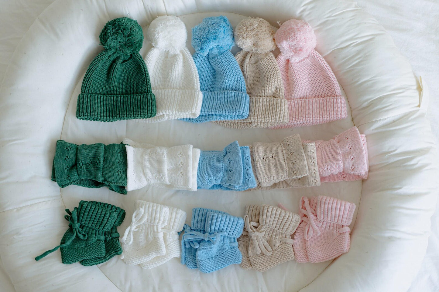 Knit baby booties