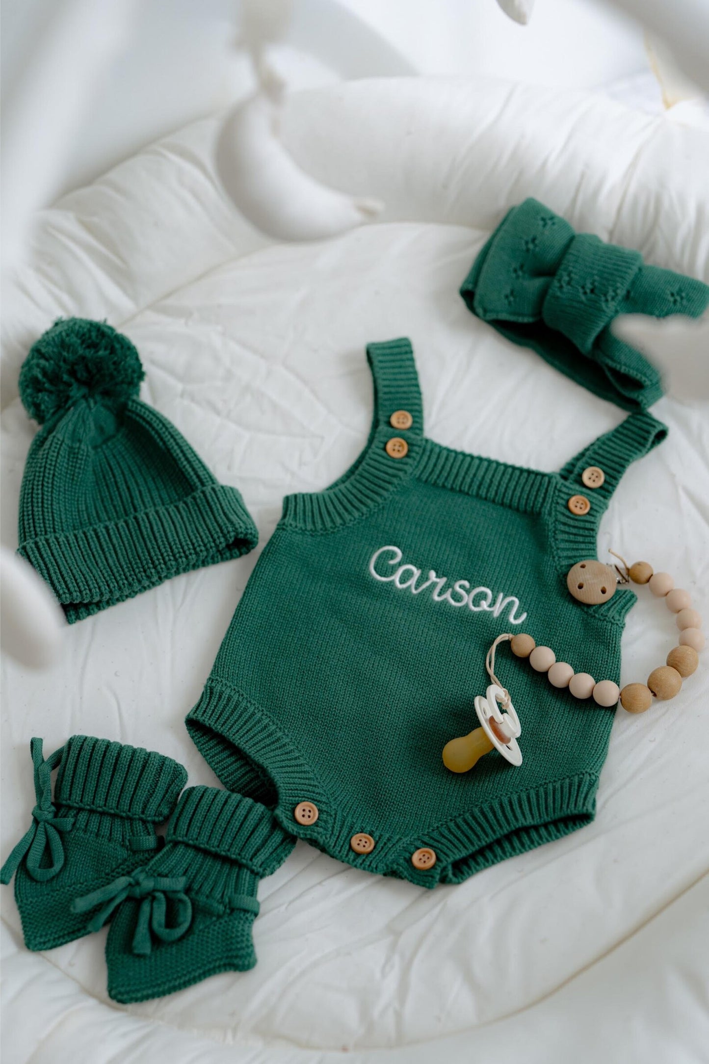 Knit baby booties