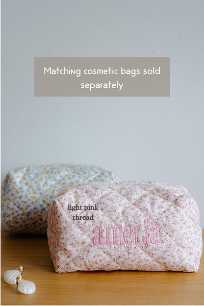 Quilted flower backpack