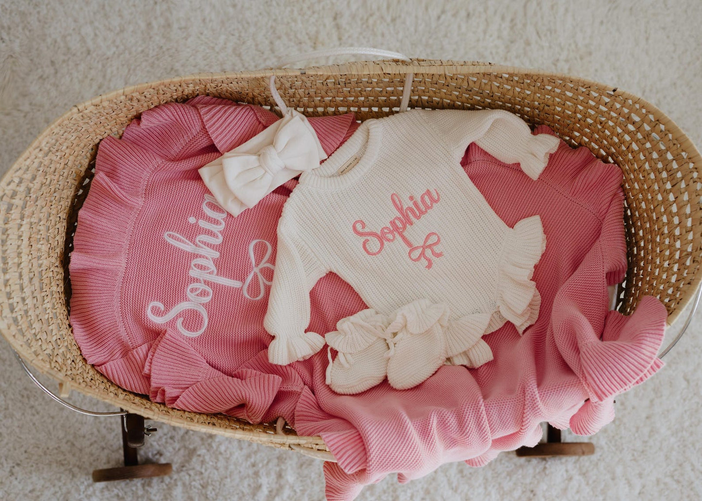 Chunky knit ruffle romper