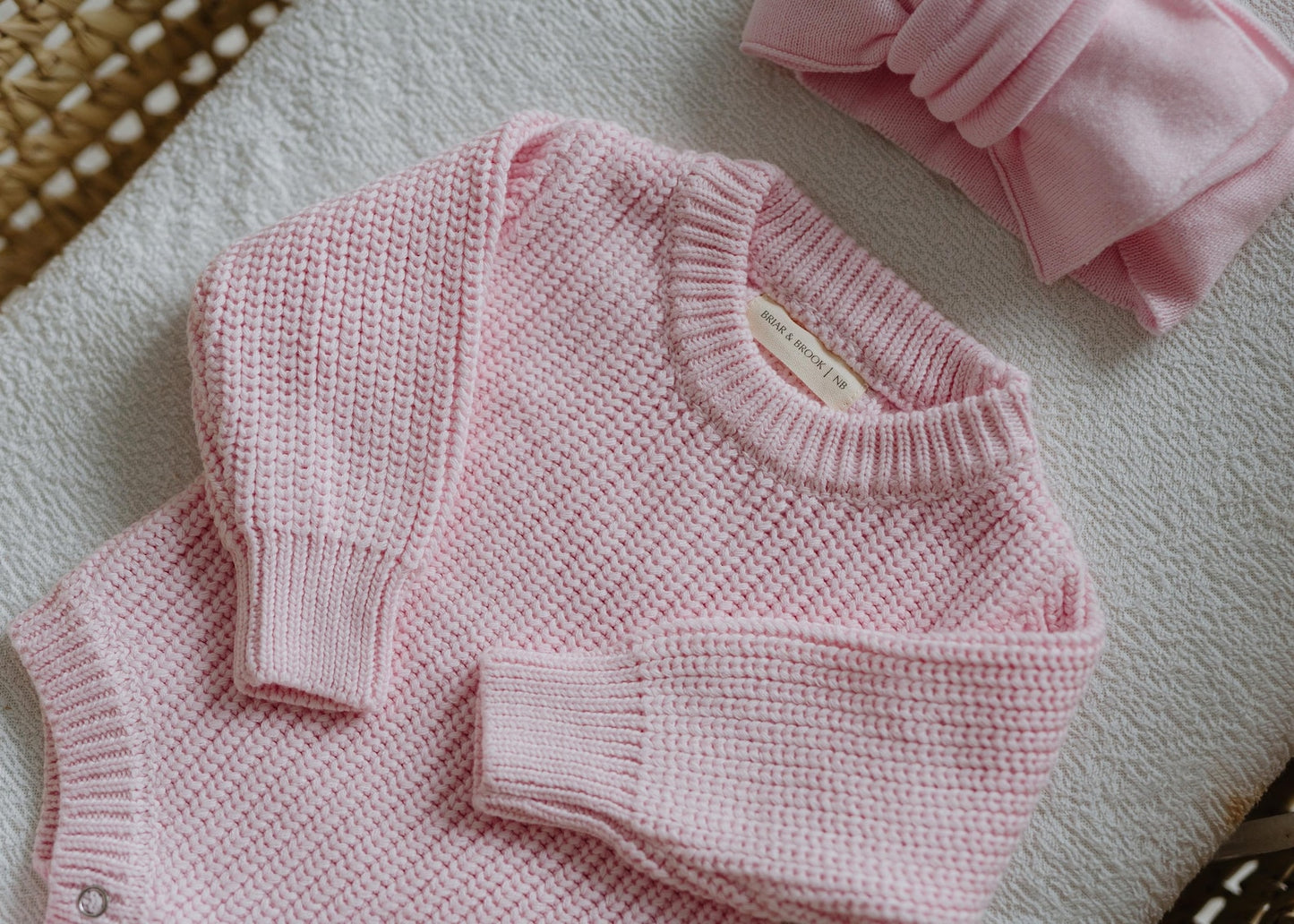Pink Chunky Knit Romper