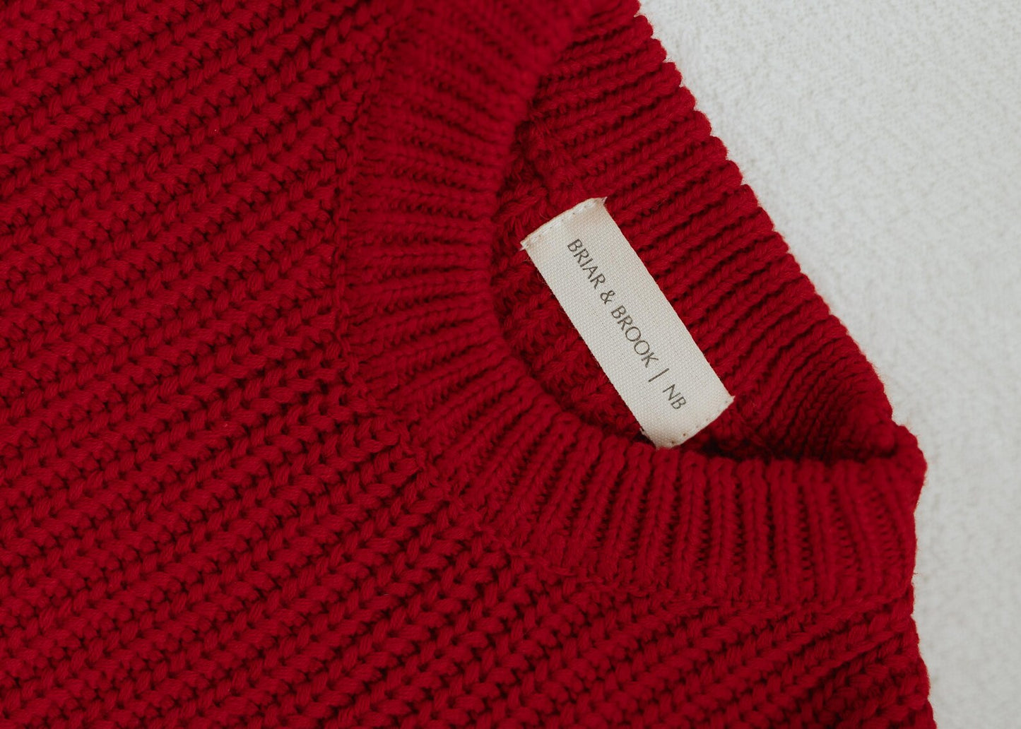 Red Baby Ribbed Knit Jumpsuit