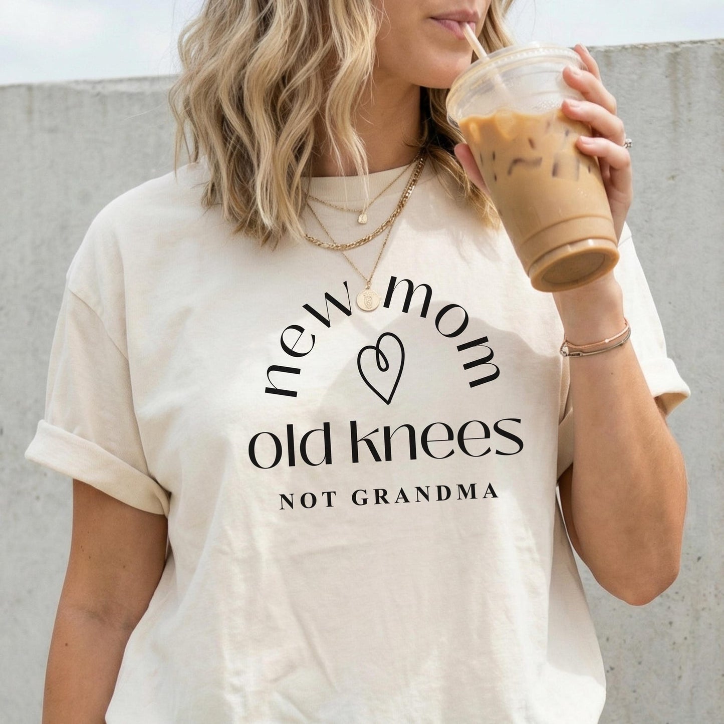 New Mom Old Knees Not Grandma T-shirt