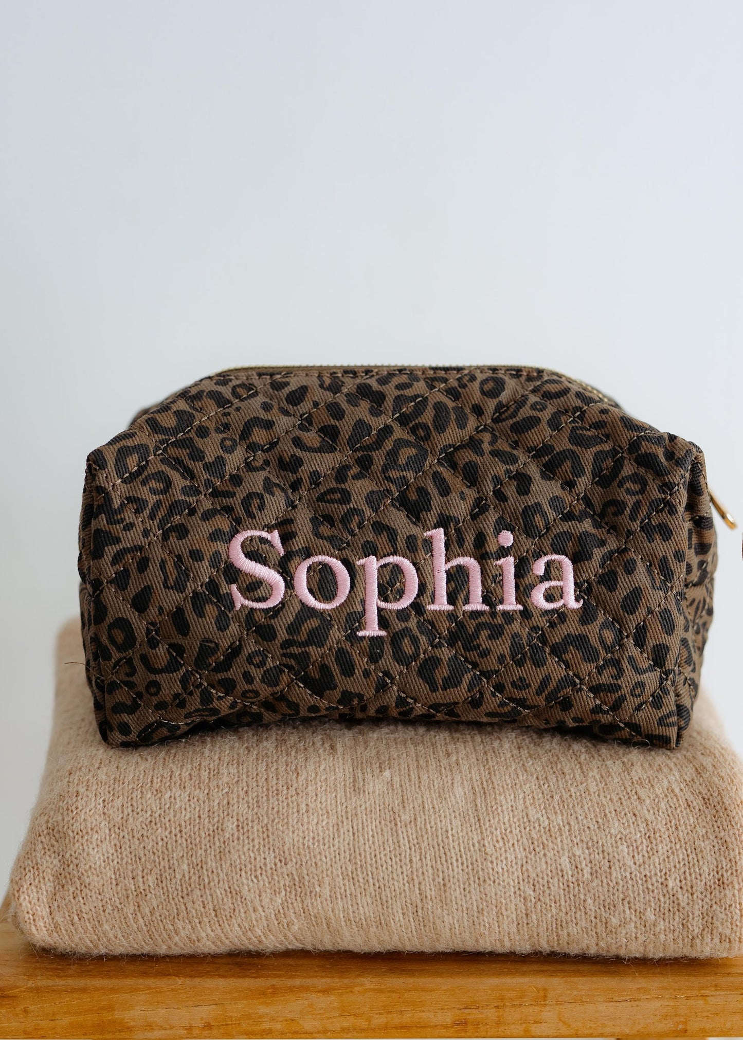 Leopard cosmetic bag