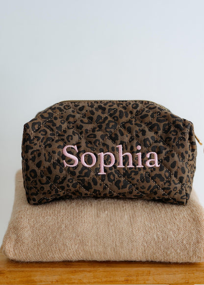 Leopard cosmetic bag