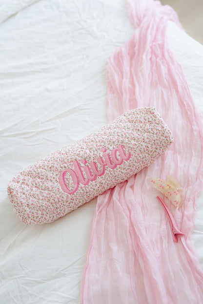 Flower quilted hair tool bag