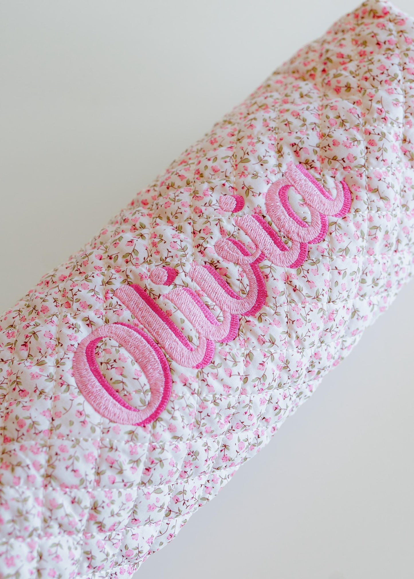 Flower quilted hair tool bag