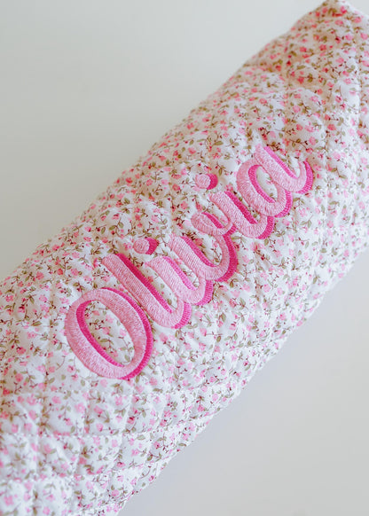 Flower quilted hair tool bag