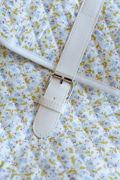 Quilted floral lunch bag
