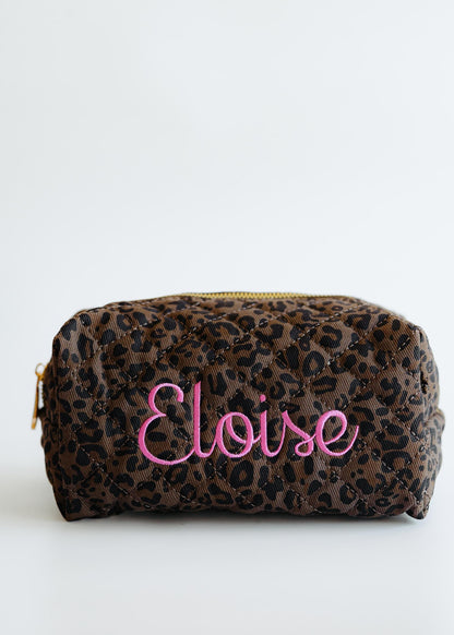 Leopard cosmetic bag
