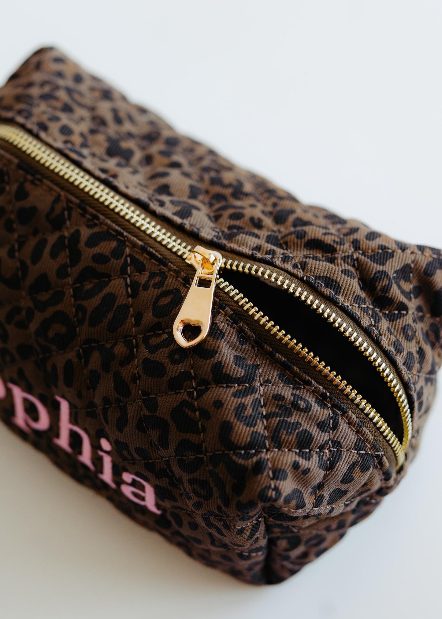 Leopard cosmetic bag