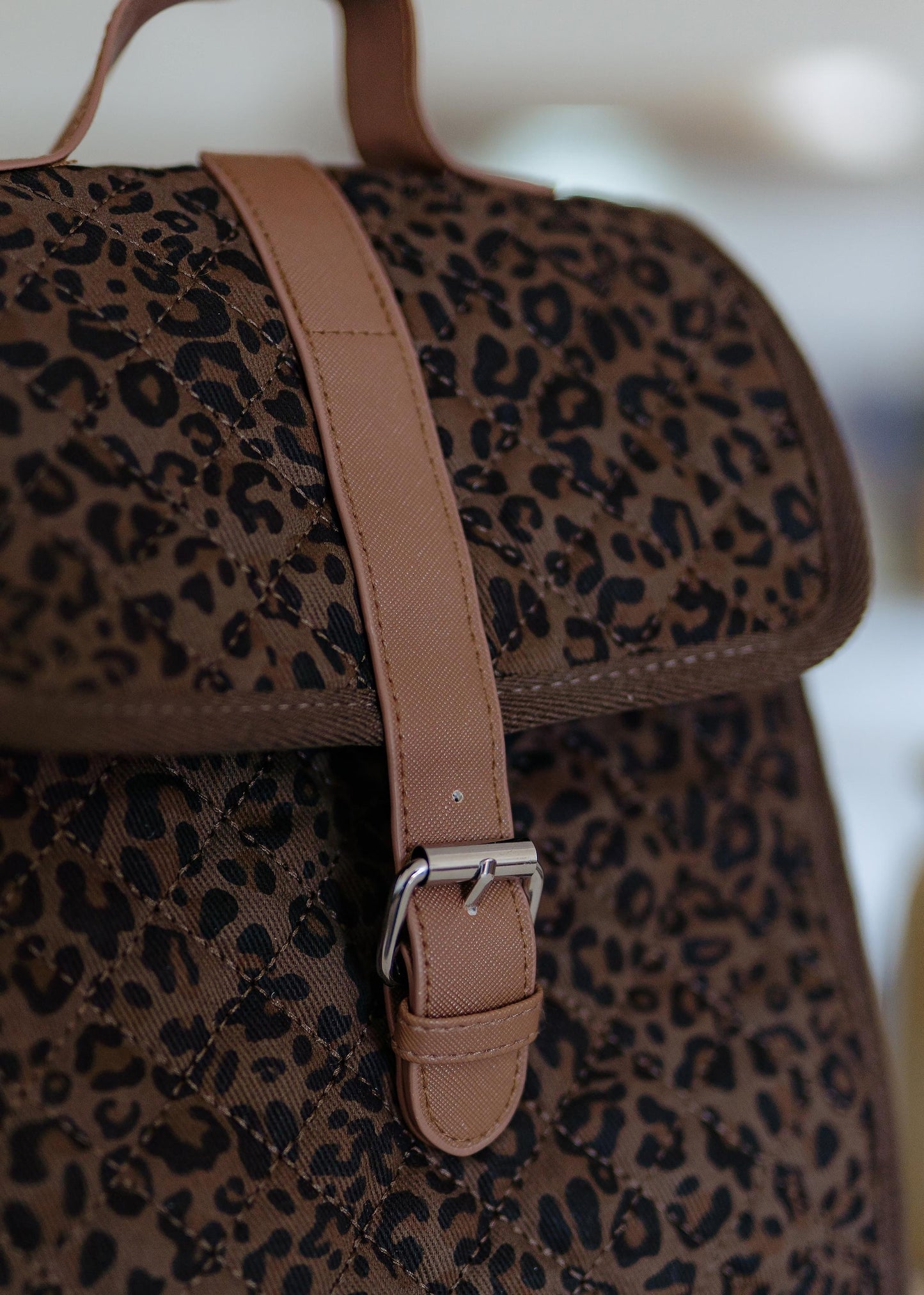 Leopard quilted Lunch Bag