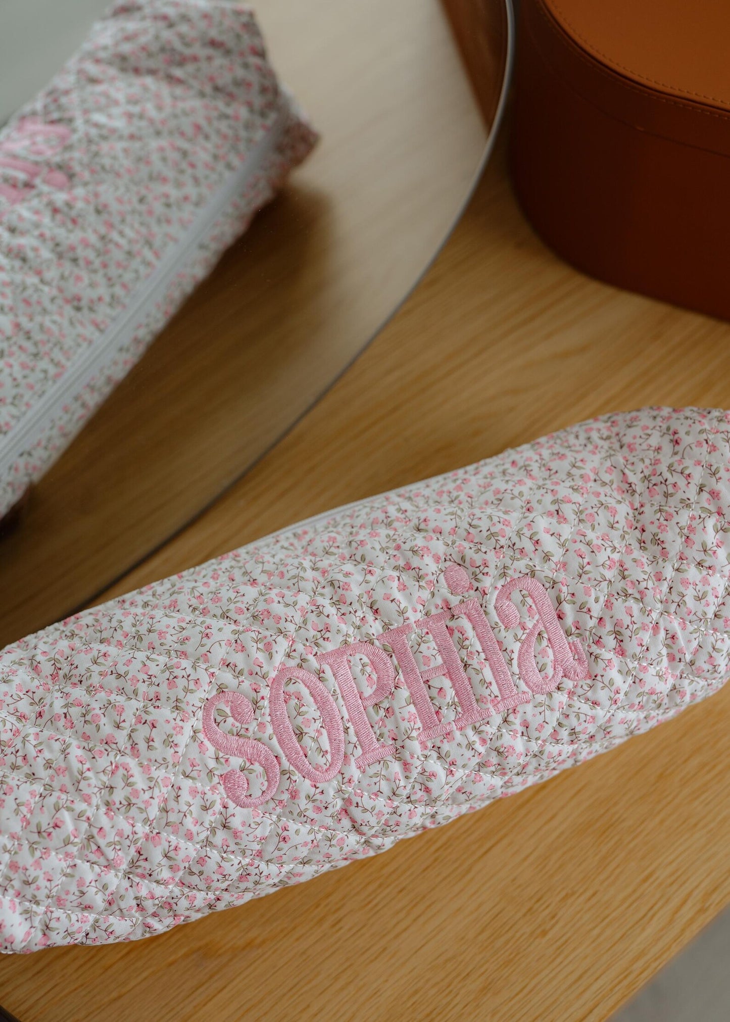 Flower quilted hair tool bag