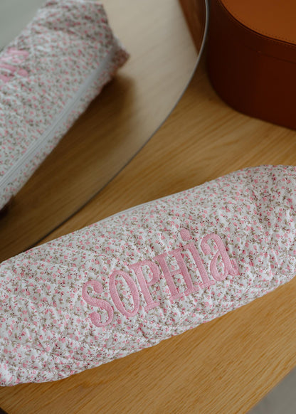 Flower quilted hair tool bag