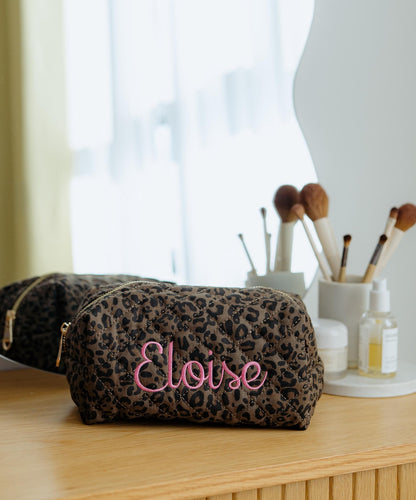 Leopard cosmetic bag