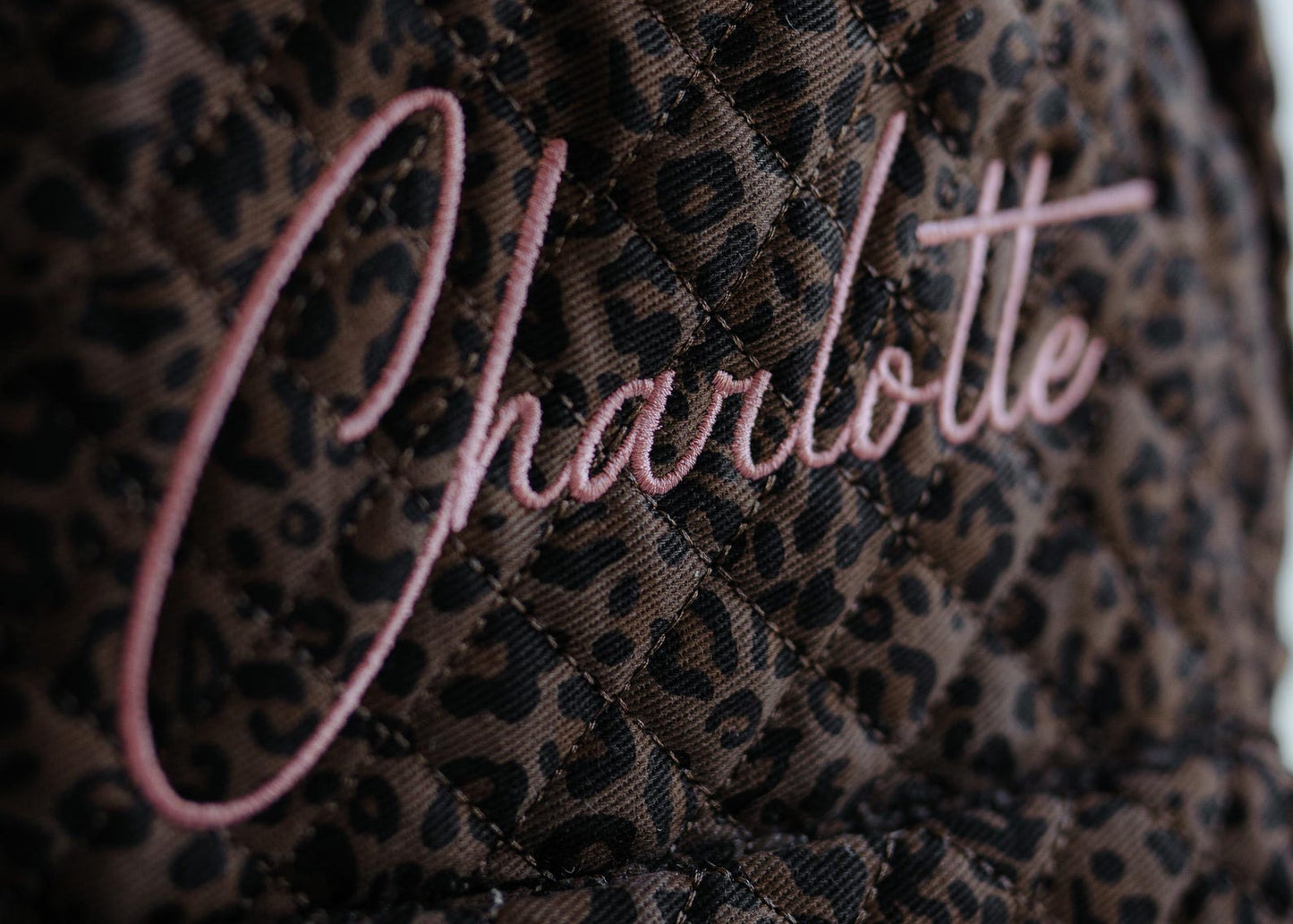 Leopard quilted backpack