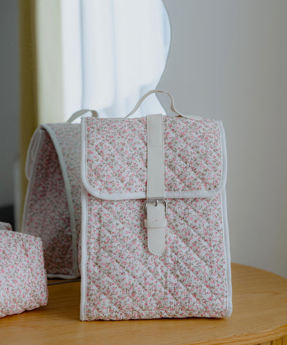 Quilted floral lunch bag