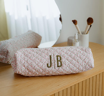 Flower quilted hair tool bag