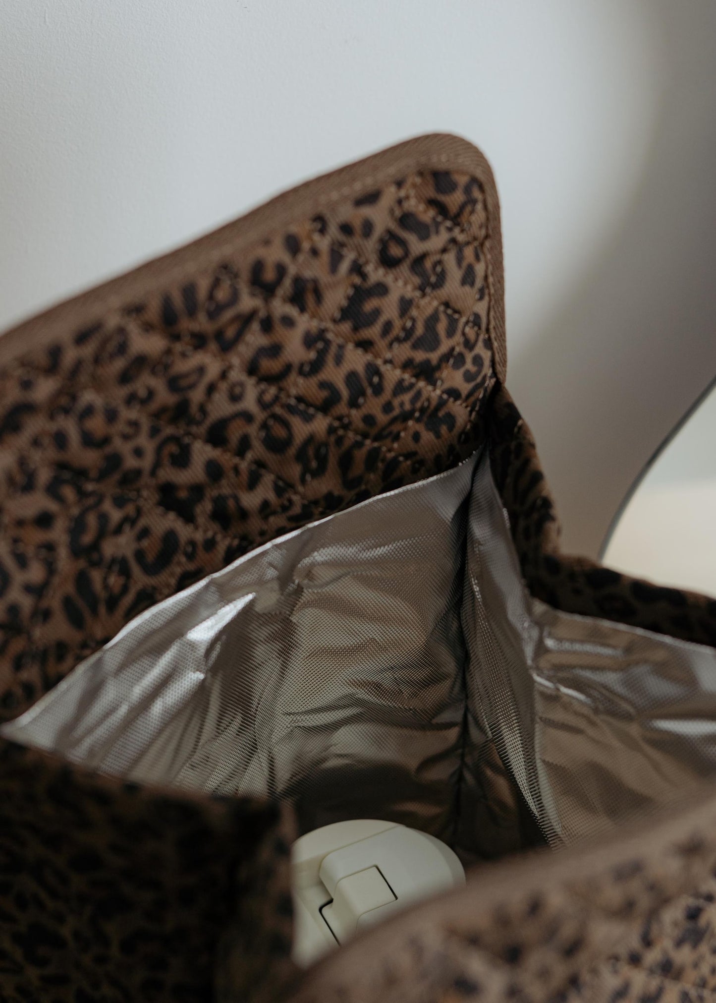 Leopard quilted Lunch Bag