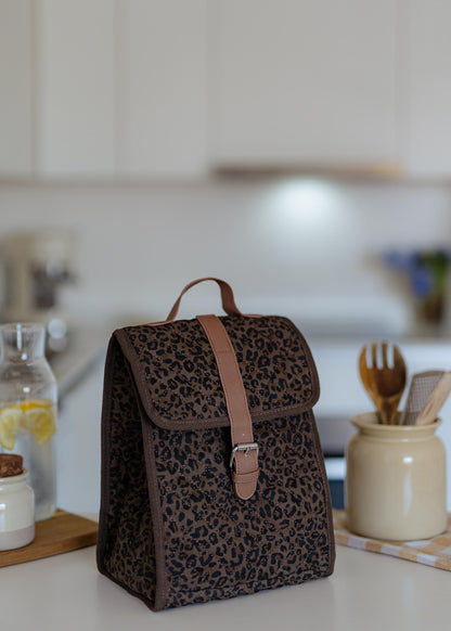 Leopard quilted Lunch Bag