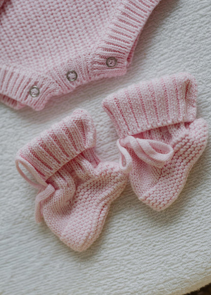 Pink Chunky Knit Romper