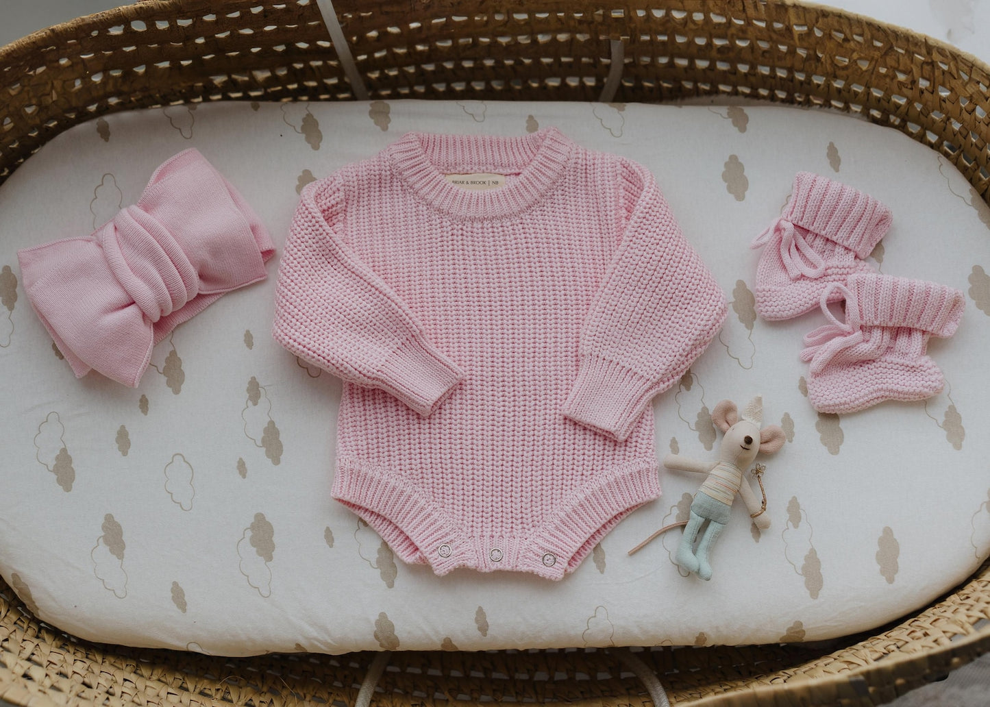 Pink Chunky Knit Romper