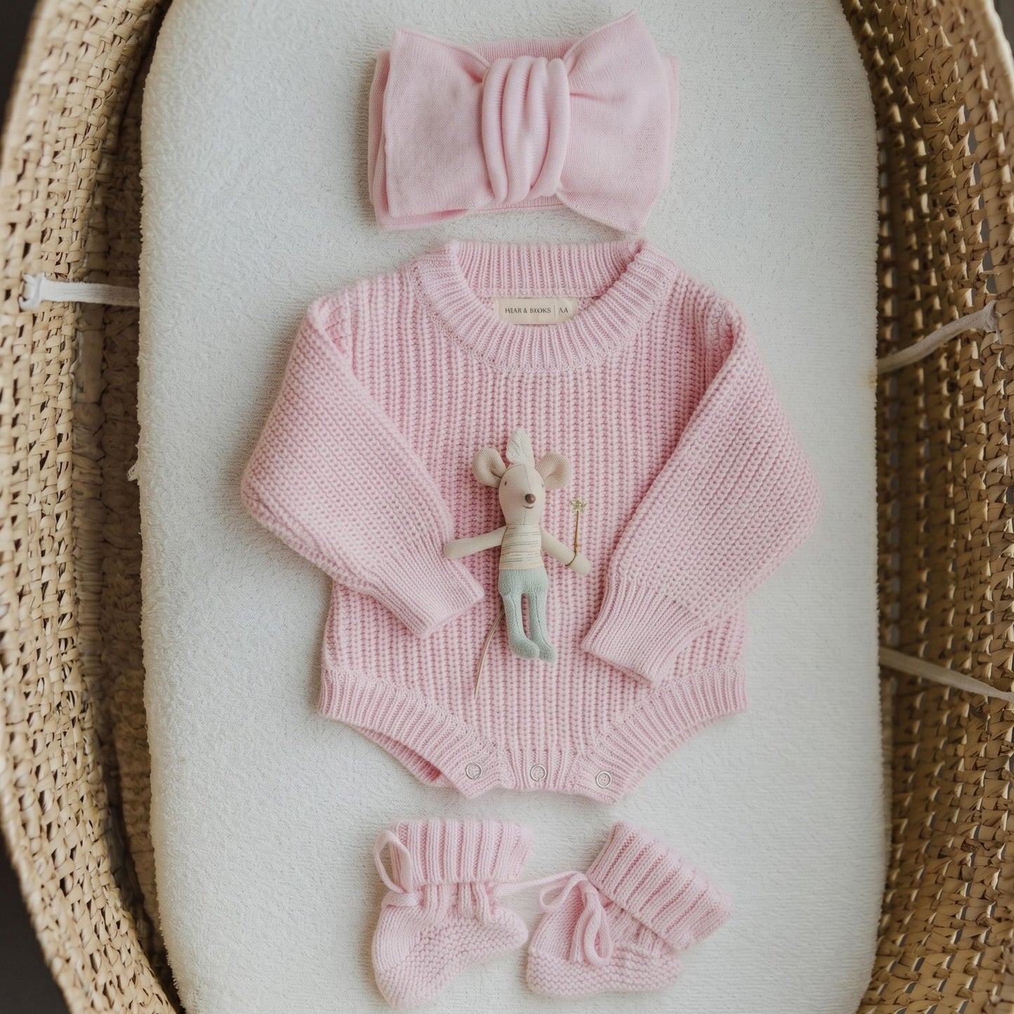 Pink Chunky Knit Romper