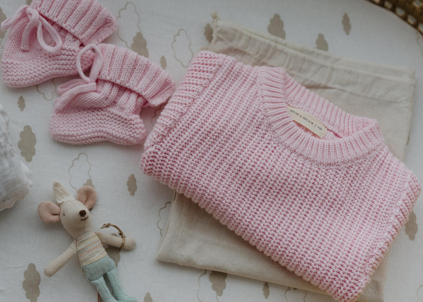Pink Chunky Knit Romper