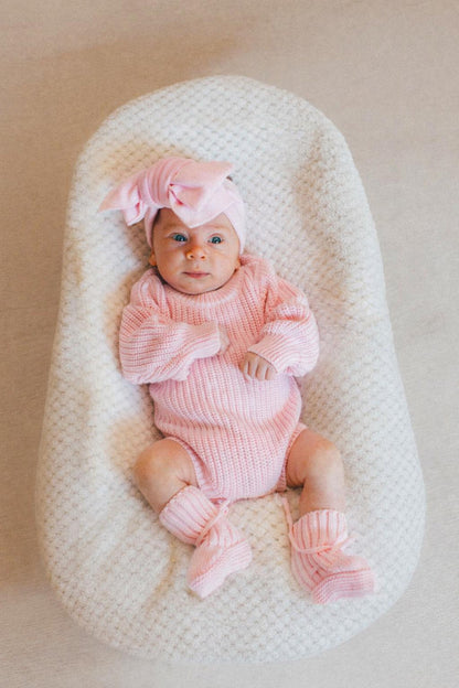 Pink Chunky Knit Romper