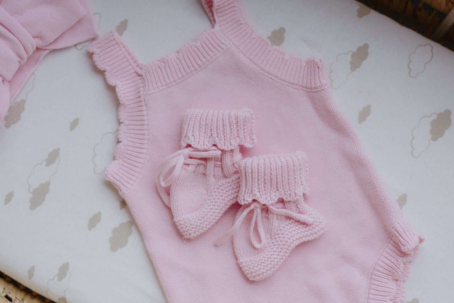 Short Sleeve Pink Summer Knit Romper