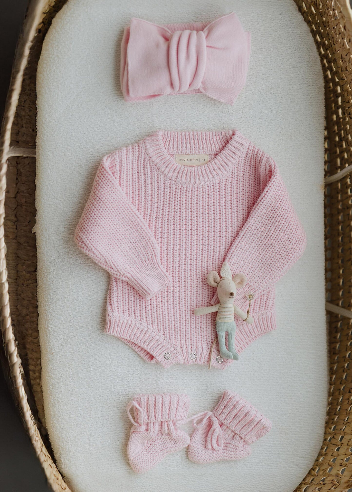 Pink Chunky Knit Romper