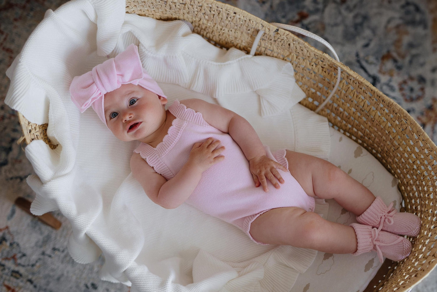 Short Sleeve Pink Summer Knit Romper