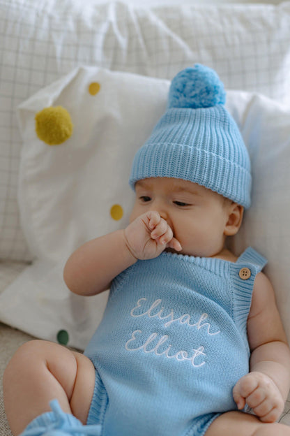 Knit Beanie Pom Hat